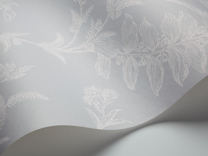 Cole and Son - Tapete Ludlow Wallpaper-Cole & Son-Chalk on Powder Blue S88/1002-TOJU Interior