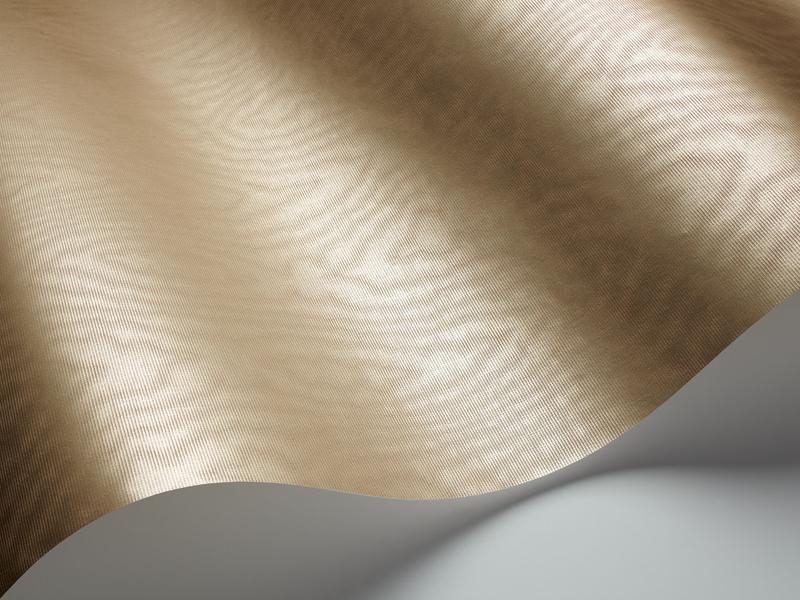 Cole and Son - Tapete Moire Wallpaper-Tapeten-Cole & Son-Dark Linen S88/13053-TOJU Interior
