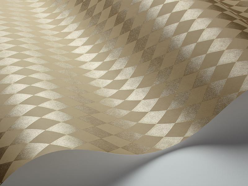 Cole and Son - Tapete Titania Wallpaper-Tapeten-Cole & Son-Metallic Gilver on Oat S103/14059-TOJU Interior