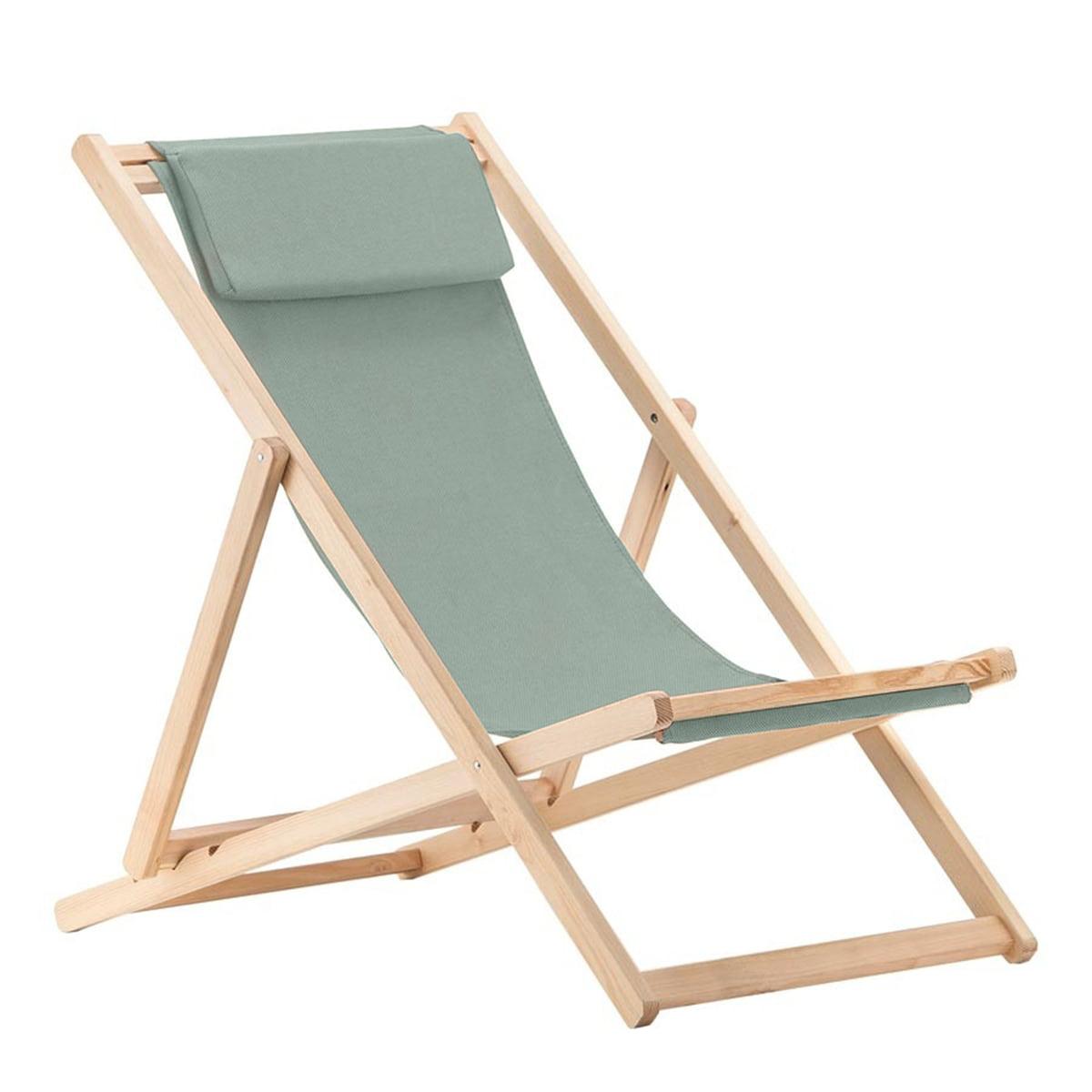 Fiam - Liegestuhl Relax-Gartenstühle-Fiam-Esche / salbei-TOJU Interior