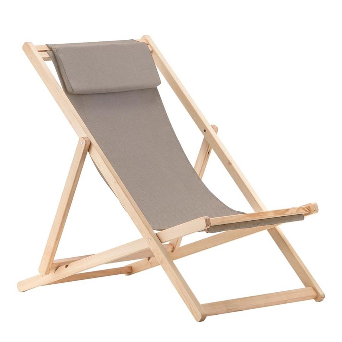 Fiam - Liegestuhl Relax-Gartenstühle-Fiam-Esche / taupe-TOJU Interior
