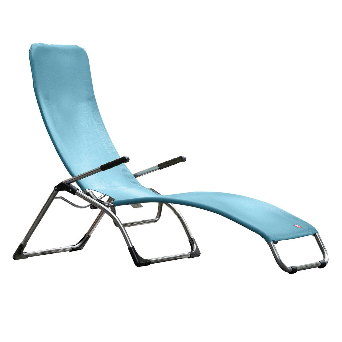 Fiam - Terrassenliege Samba-Sonnenliegen-Fiam-Aluminium / meerblau-TOJU Interior