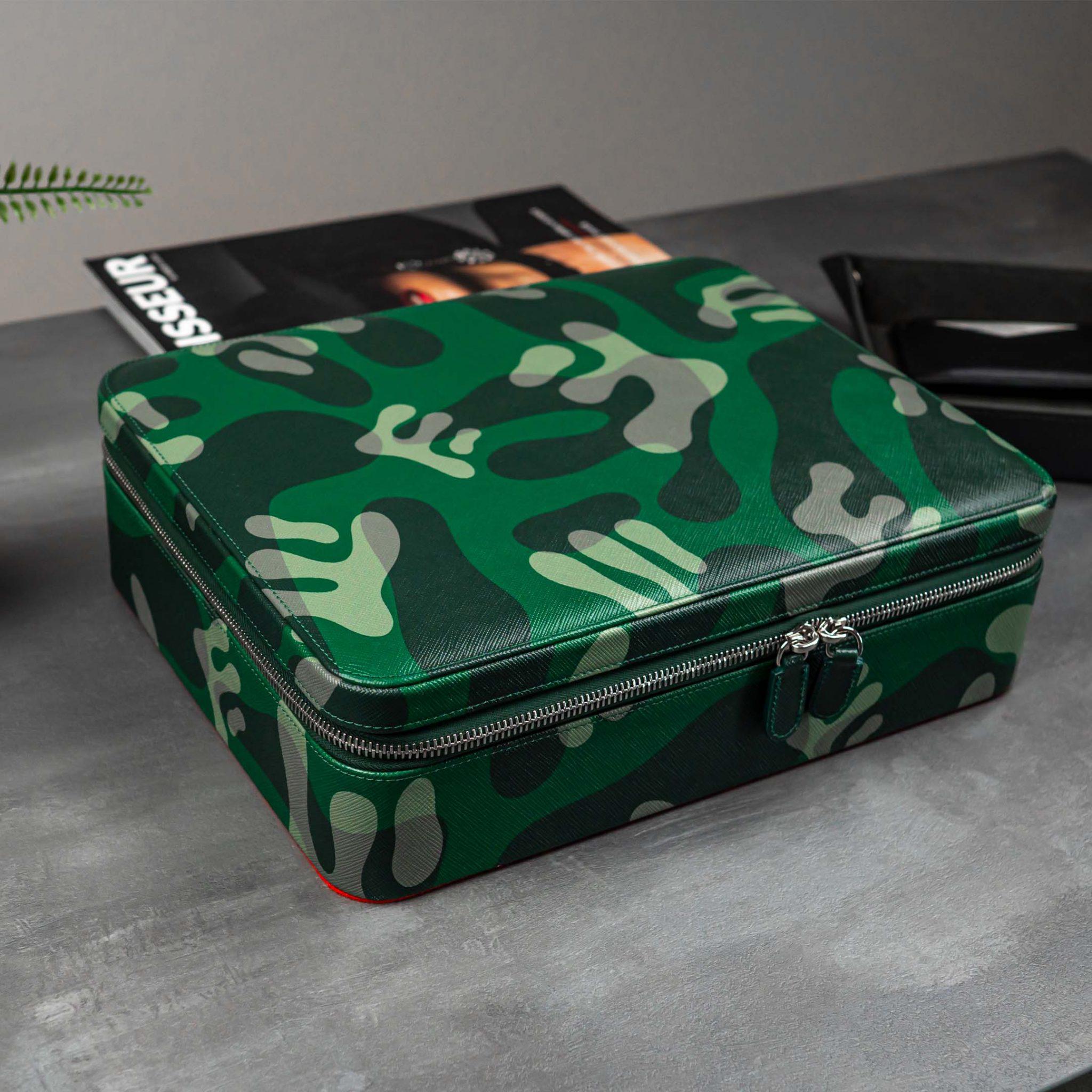 IFL Watches - Green Camo Watch Box – 6 Uhren-Uhrenbox-TOJU Interior