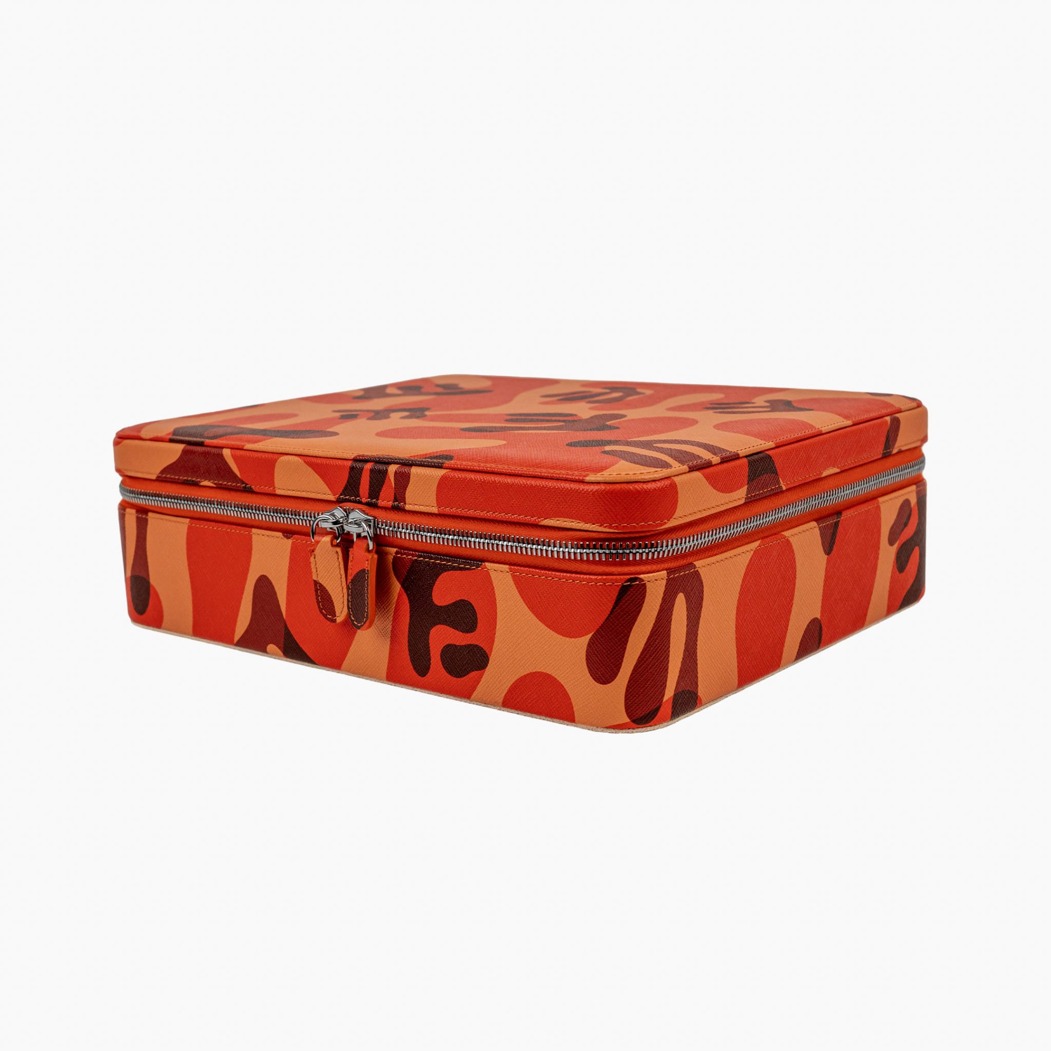 IFL Watches - Orange Camo Watch Box – 10 Uhren-Uhrenbox-TOJU Interior