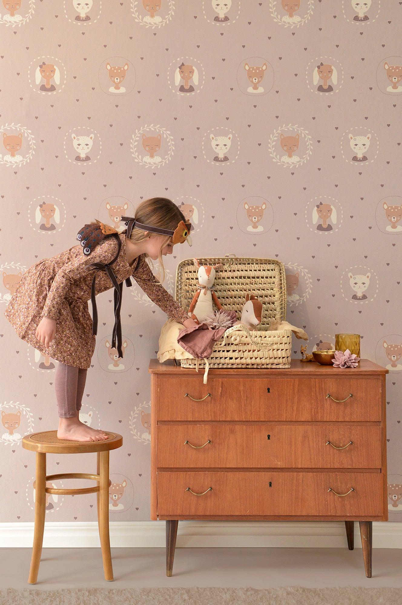 Majvillan - Tapete Hearts Dusty-Tapeten-Majvillan-TOJU Interior
