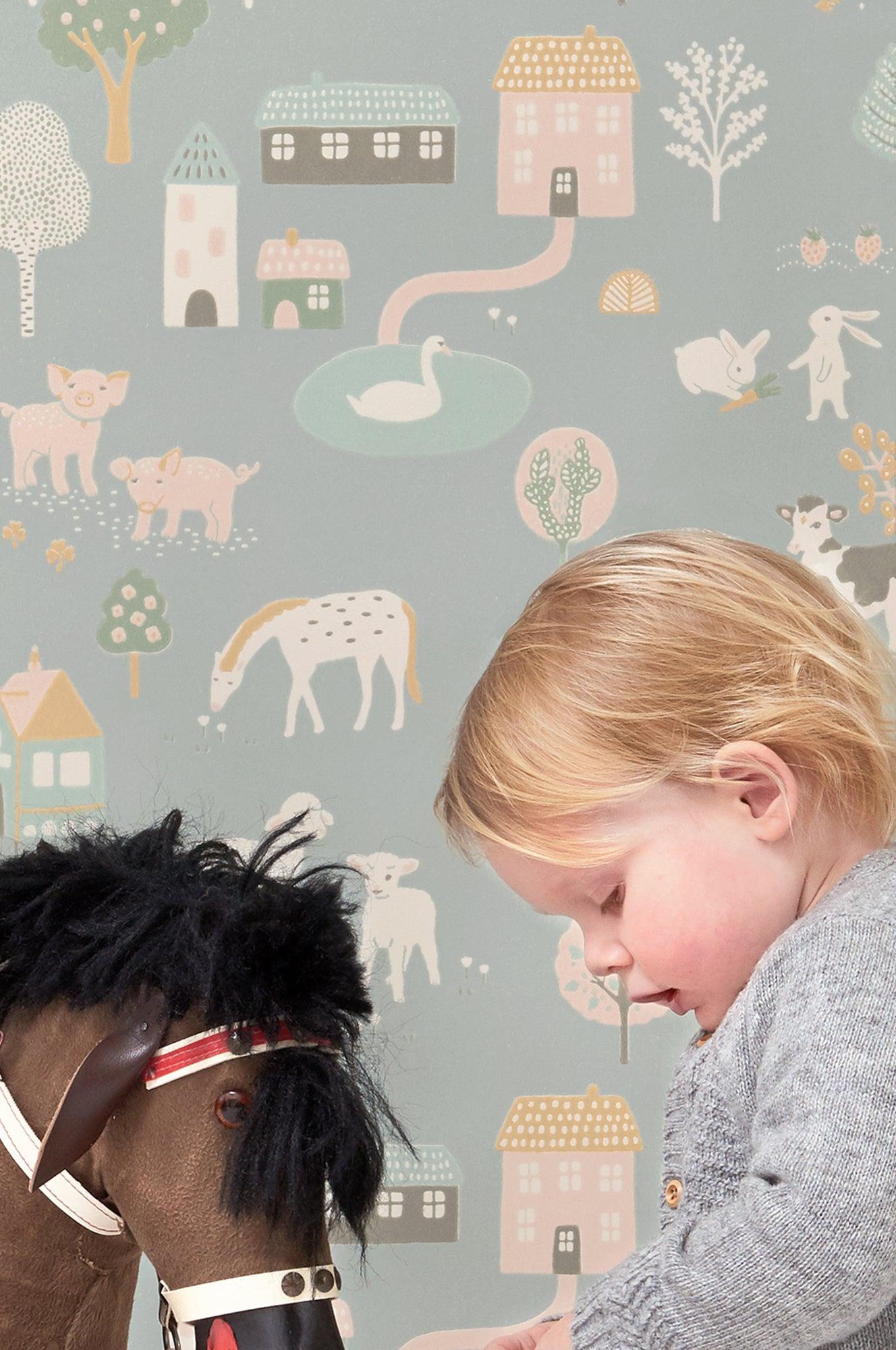 Majvillan - Tapete My Farm-Tapeten-Majvillan-TOJU Interior