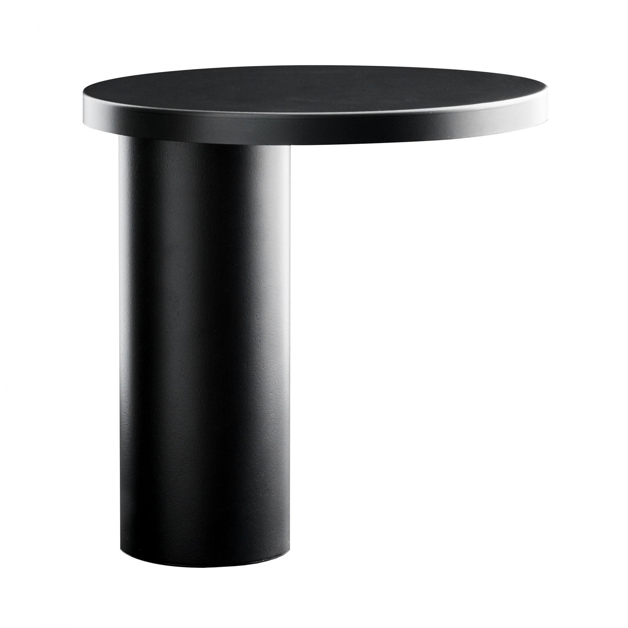 Oluce - Cylinda 218 LED Tischleuchte-Leuchten-Oluce-schwarz/matt/H x Ø 30x29cm-TOJU Interior