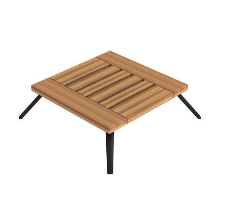 Unopiu - Quadratischer Couchtisch Welcome aus Teakholz-Tisch-Unopiu-TOJU Interior