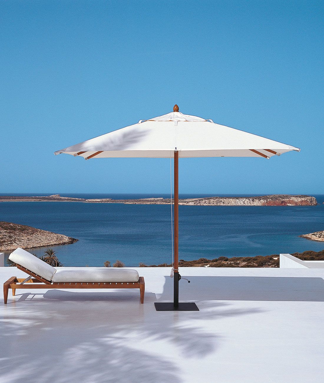 Unopiu - Quadratischer Sonnenschirm Lipari 300 x 300-Sonnenschirm-Unopiu-Naturfarben-TOJU Interior