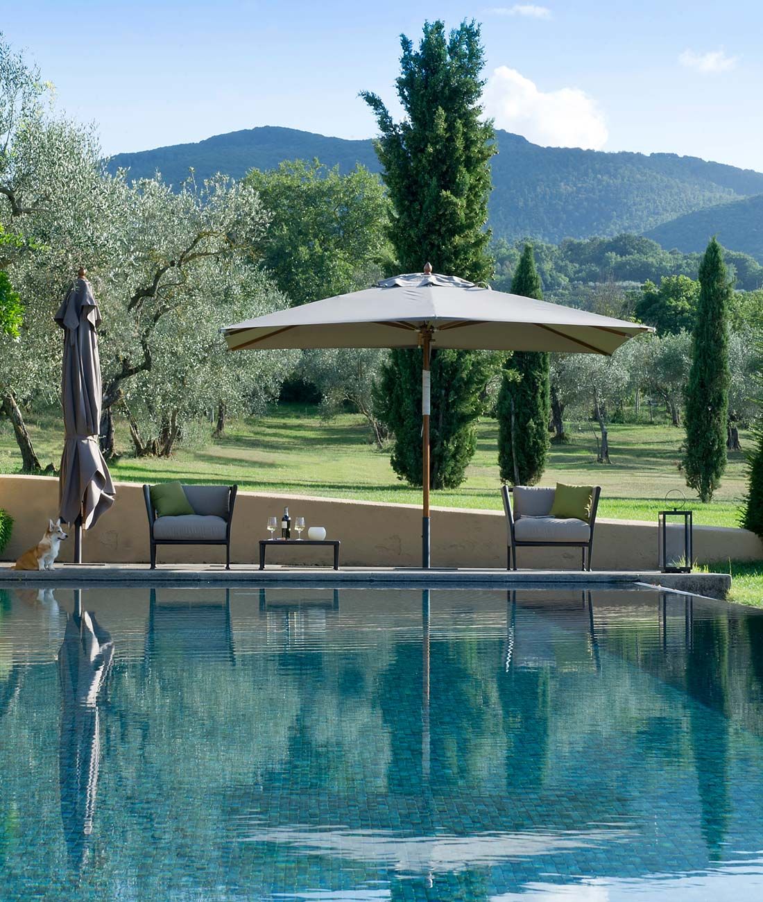 Unopiu - Quadratischer Sonnenschirm Lipari 300 x 300-Sonnenschirm-Unopiu-Taubengrau-TOJU Interior