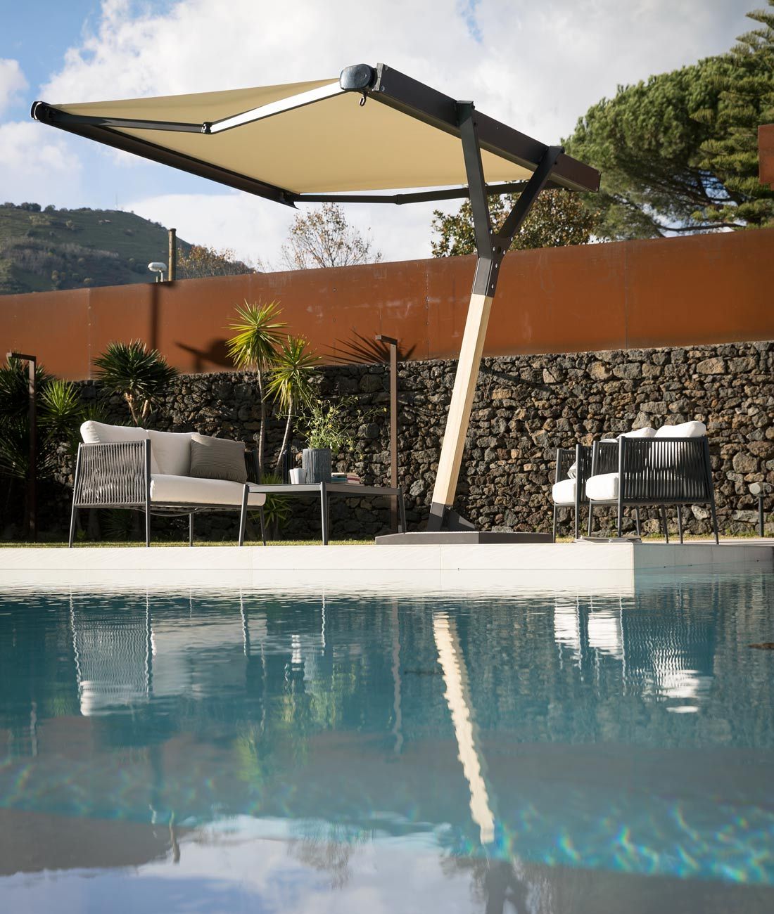 Unopiu - Sonnenschirm Salento Handbedienung-Sonnenschirm-Unopiu-Bronze-TOJU Interior