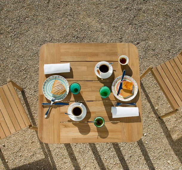 Unopiu - Tisch quadratisch Pevero aus Teakholz-Tisch-Unopiu-TOJU Interior