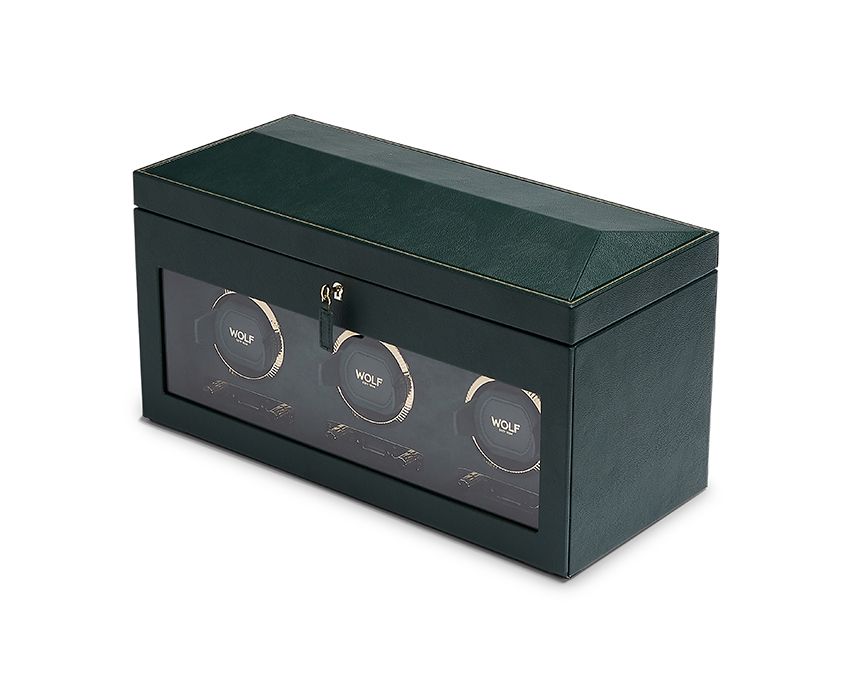 Wolf - Uhrenbeweger - British racing green triple Watch Winder-Uhrenbeweger-Wolf 1834-TOJU Interior