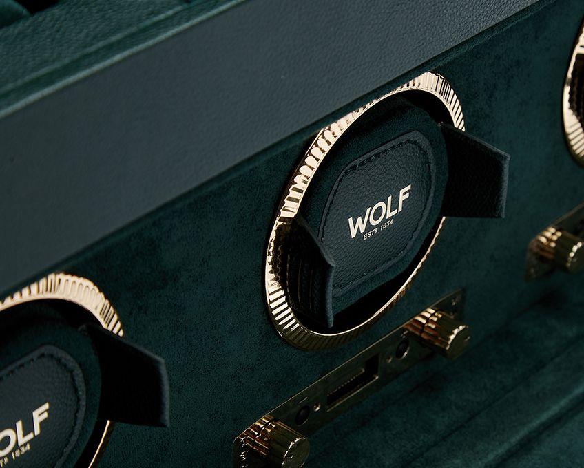 Wolf - Uhrenbeweger - British racing green triple Watch Winder-Uhrenbeweger-Wolf 1834-TOJU Interior