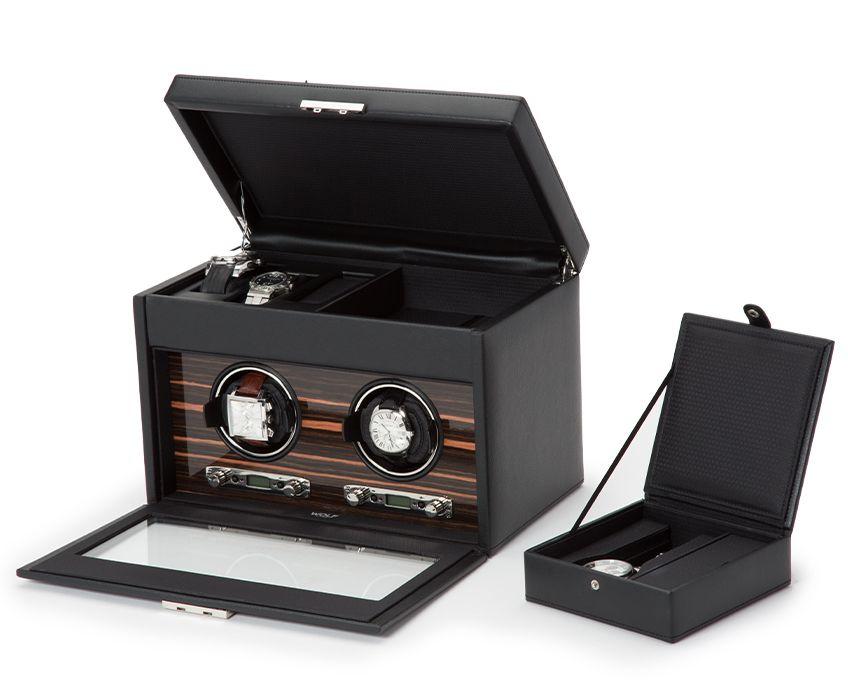Wolf - Uhrenbeweger - Roadster double Winder with storage-Uhrenbeweger-Wolf 1834-TOJU Interior
