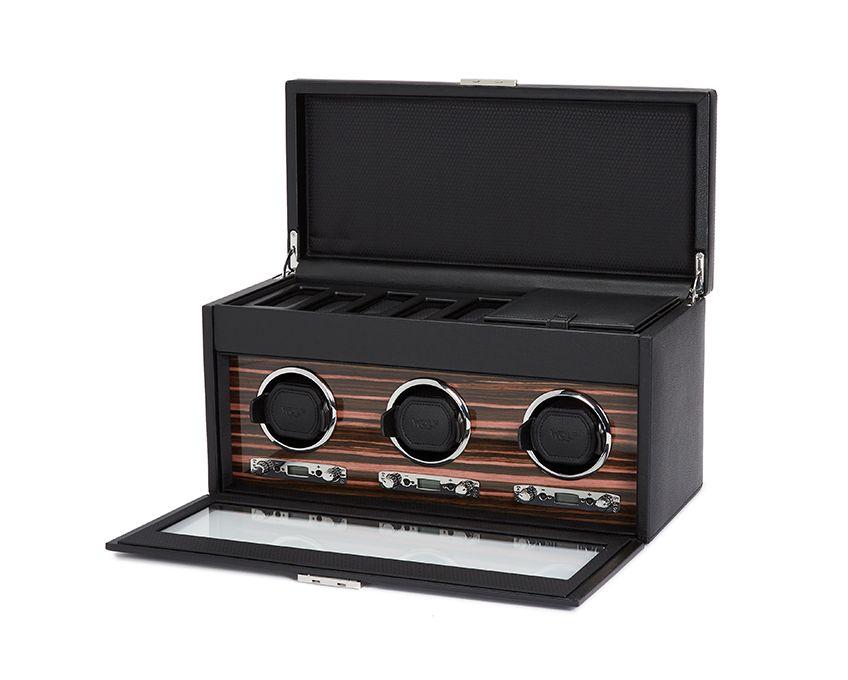 Wolf - Uhrenbeweger - Roadster triple double Winder with storage-Uhrenbeweger-Wolf 1834-TOJU Interior