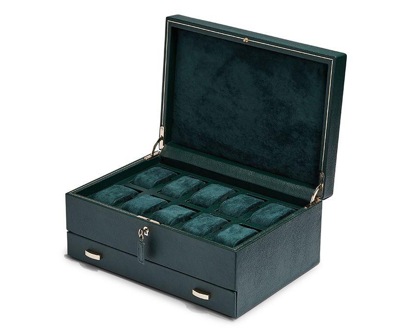 Wolf - Uhrenbox British Racing für 10 Uhren with storage-Uhrenbox-Wolf 1834-TOJU Interior