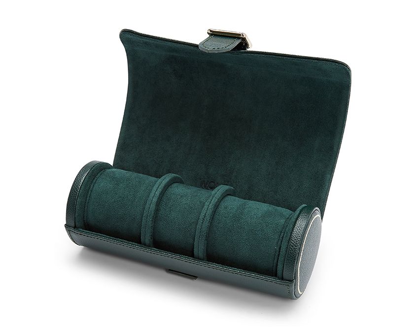 Wolf - Uhrenrolle für 3 Uhren British Racing Green-Uhrenrolle-Wolf 1834-TOJU Interior