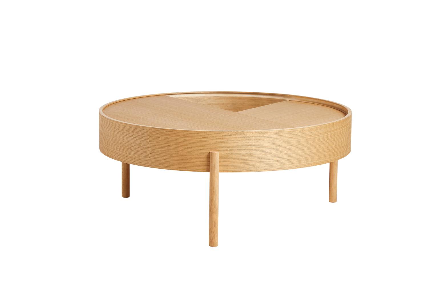 Woud - Tisch Arc-Tische-Woud-ø89 cm x H 38 cm-Eiche geölt-TOJU Interior