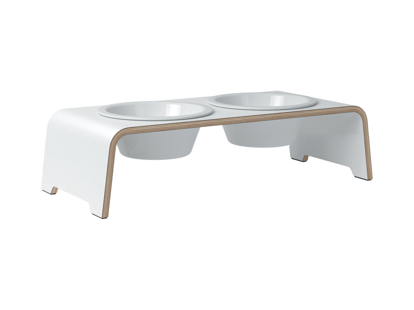 dogBar® M-small - HPL weiß mit Porzellan-dogBar-TOJU Interior