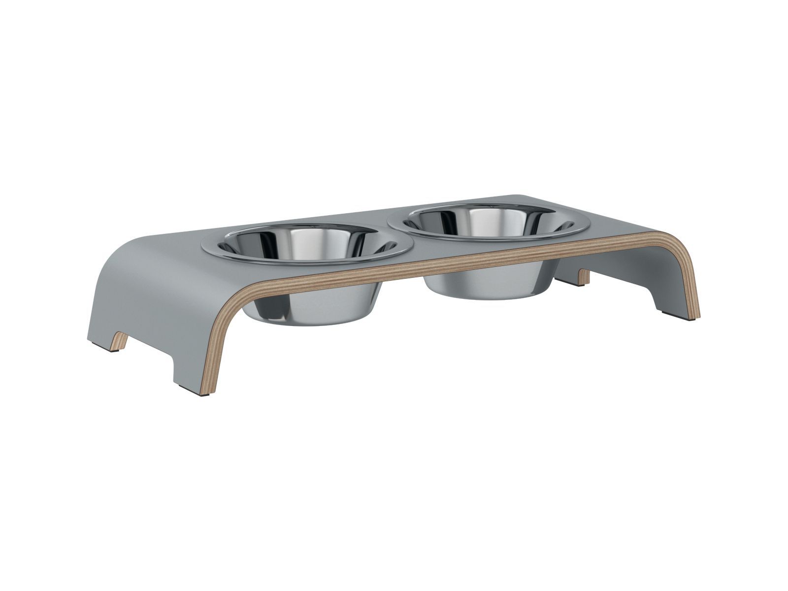 dogBar® S - HPL grau mit Edelstahl-dogBar-TOJU Interior