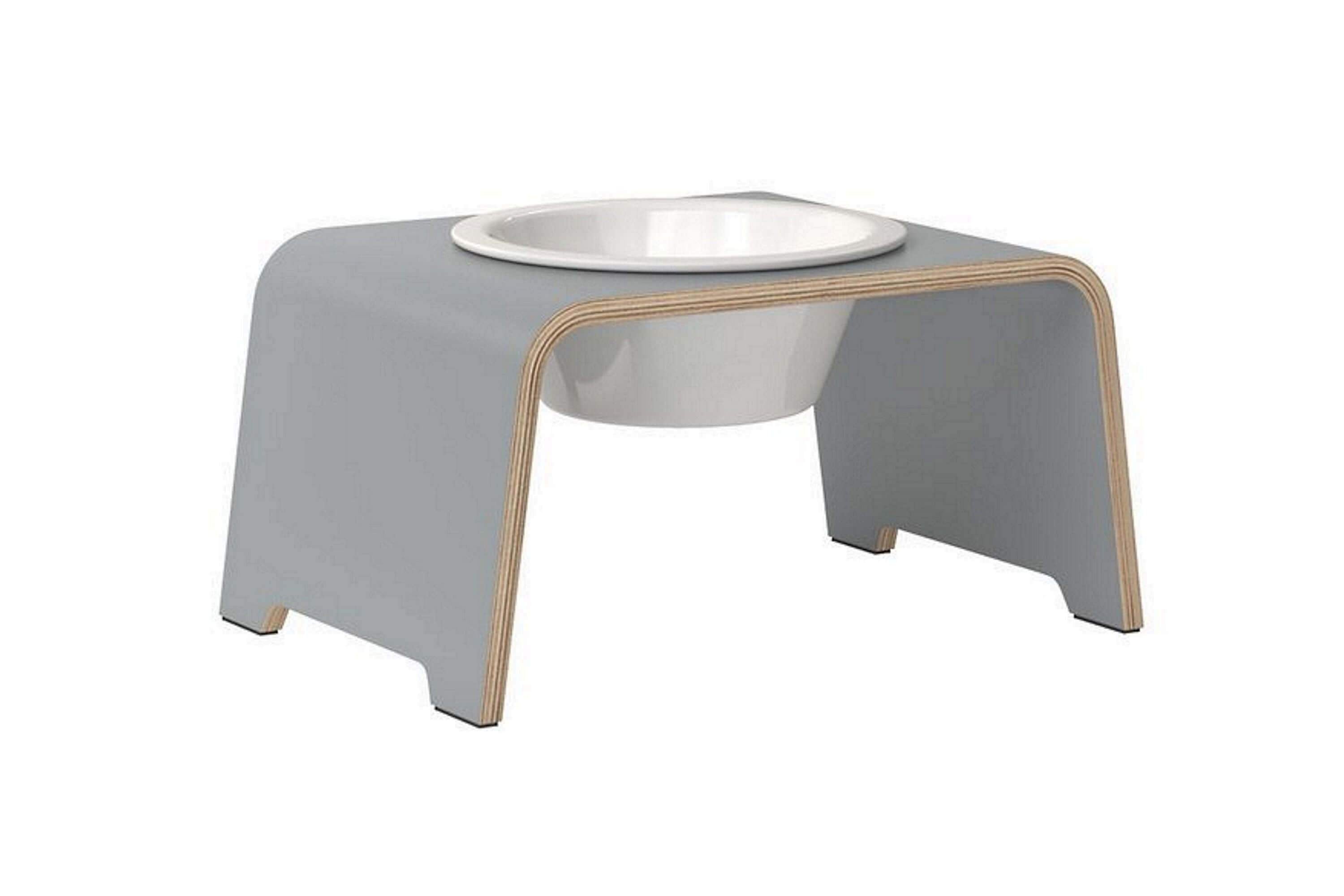 dogBar® Single M grau mit Porzellan-dogBar-TOJU Interior