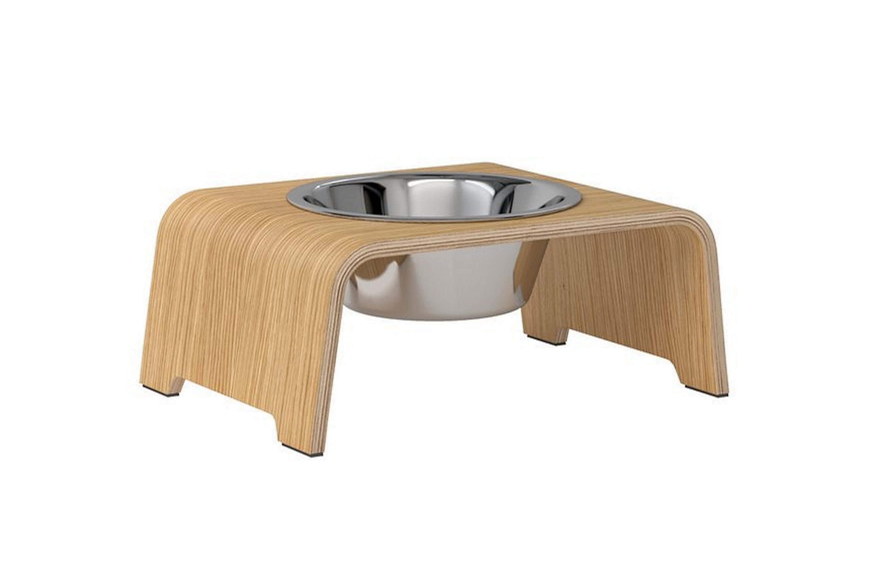 dogBar® Single M small Eiche natur mit Edelstahl-dogBar-TOJU Interior