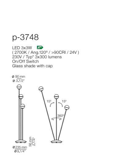 Estiluz Stehleuchte - Alfi P-3748 - TOJU Interior
