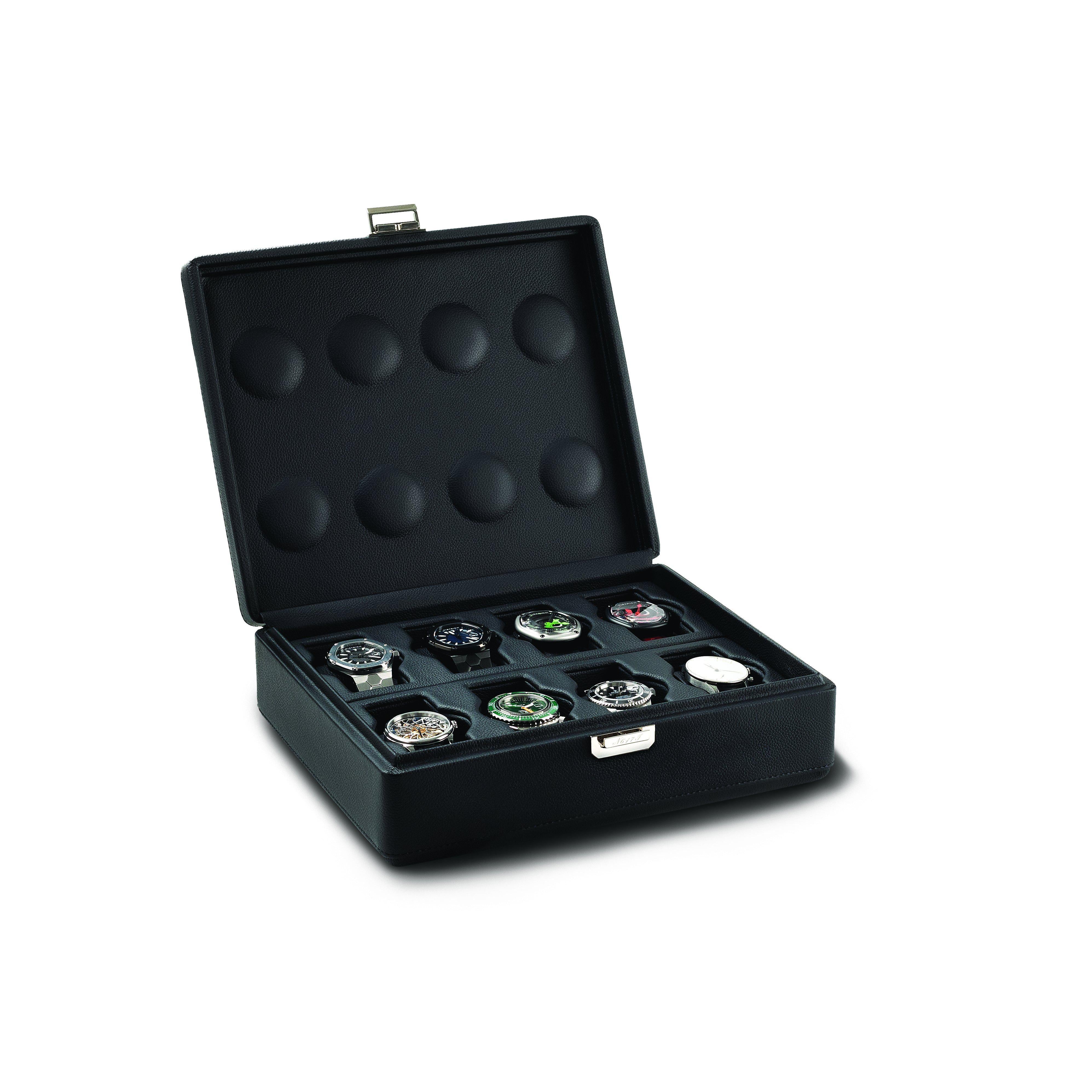 Scatola del Tempo Uhrenbox - VALIGETTA 8 schwarz-TOJU Interior