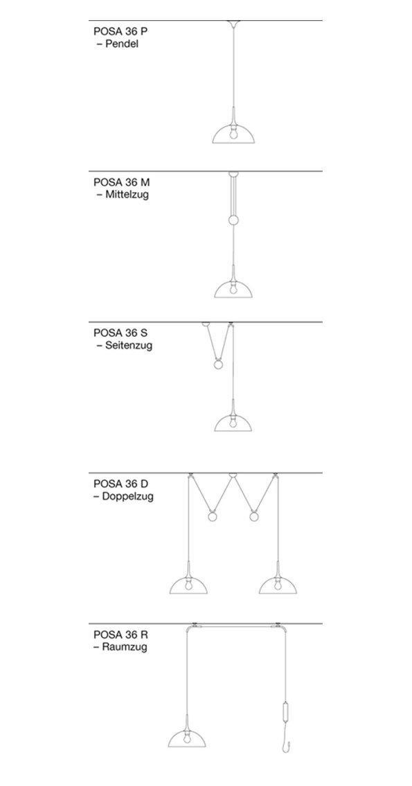 VS Manufaktur - POSA 36 Pedelleuchte-Mittelzug-Leuchte-VS MANUFAKTUR vormals Florian Schulz-TOJU Interior