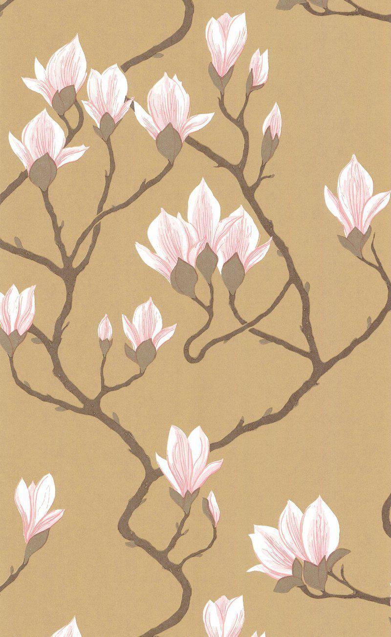 Rosa Designertapete Magnolia von Cole & Son