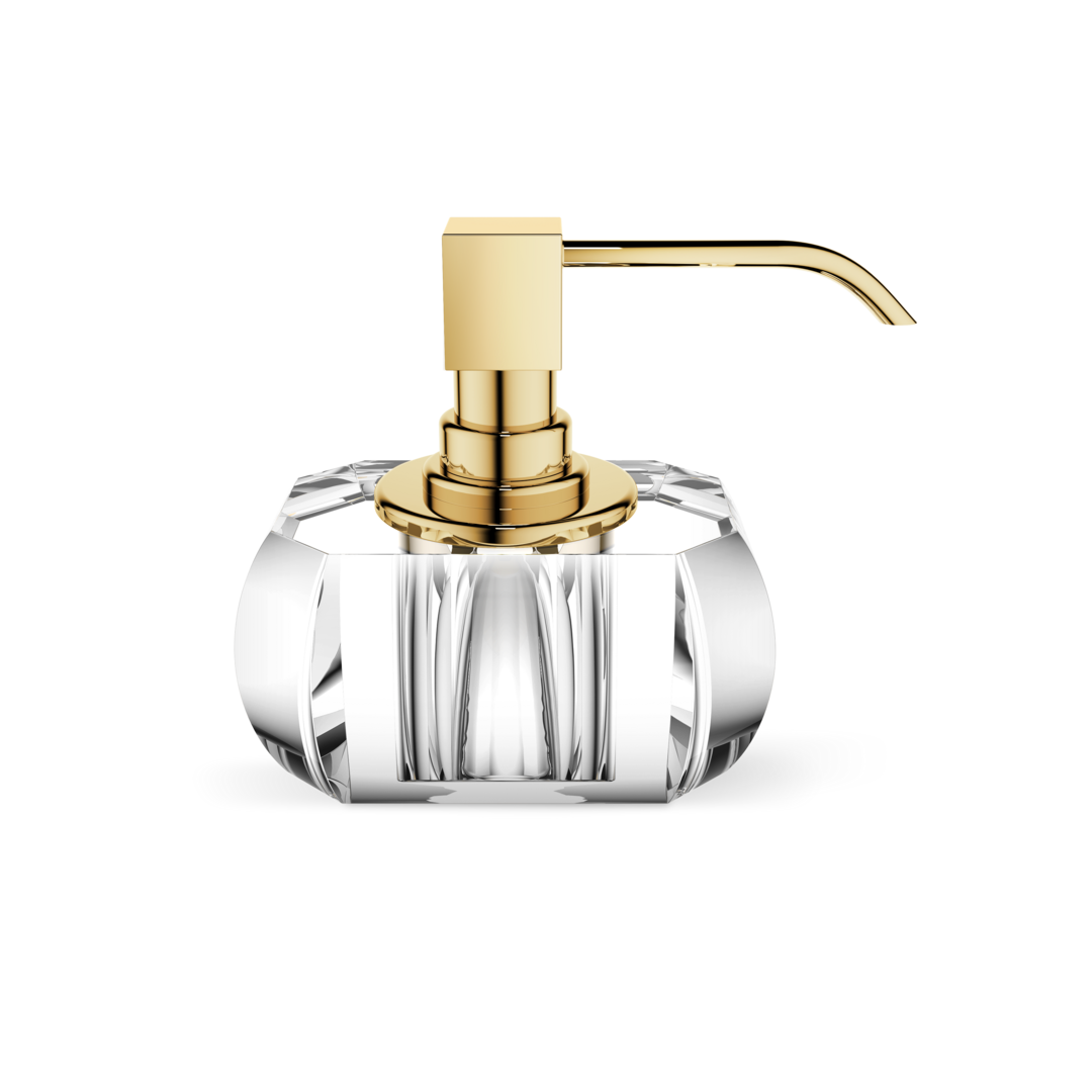 Decor Walther KRISTALL Seifenspender – Kristallklar / Gold 24 Karat – Art. 0924456