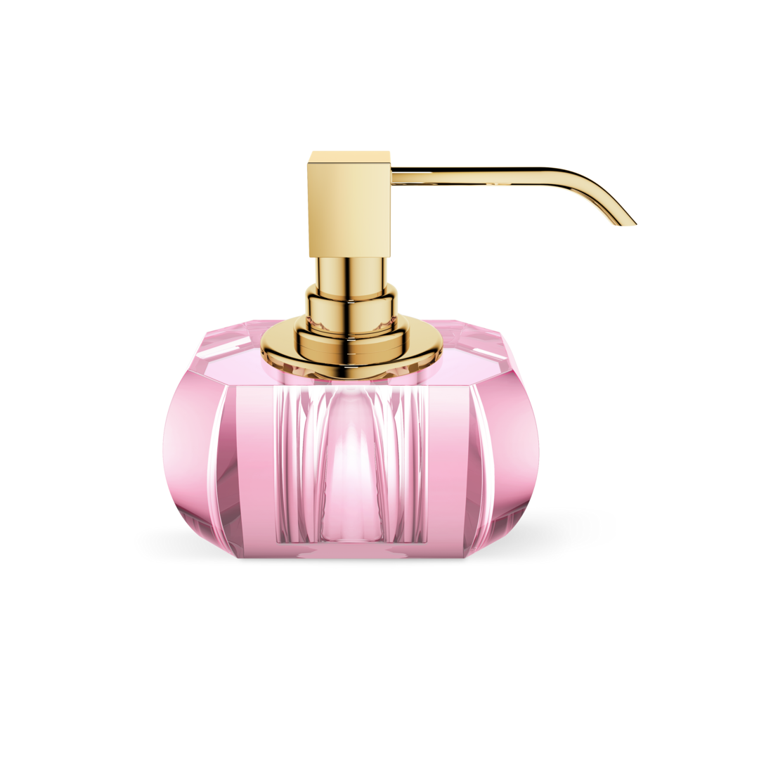 Decor Walther KRISTALL Seifenspender – Pink / Gold 24 Karat – Art. 0924461