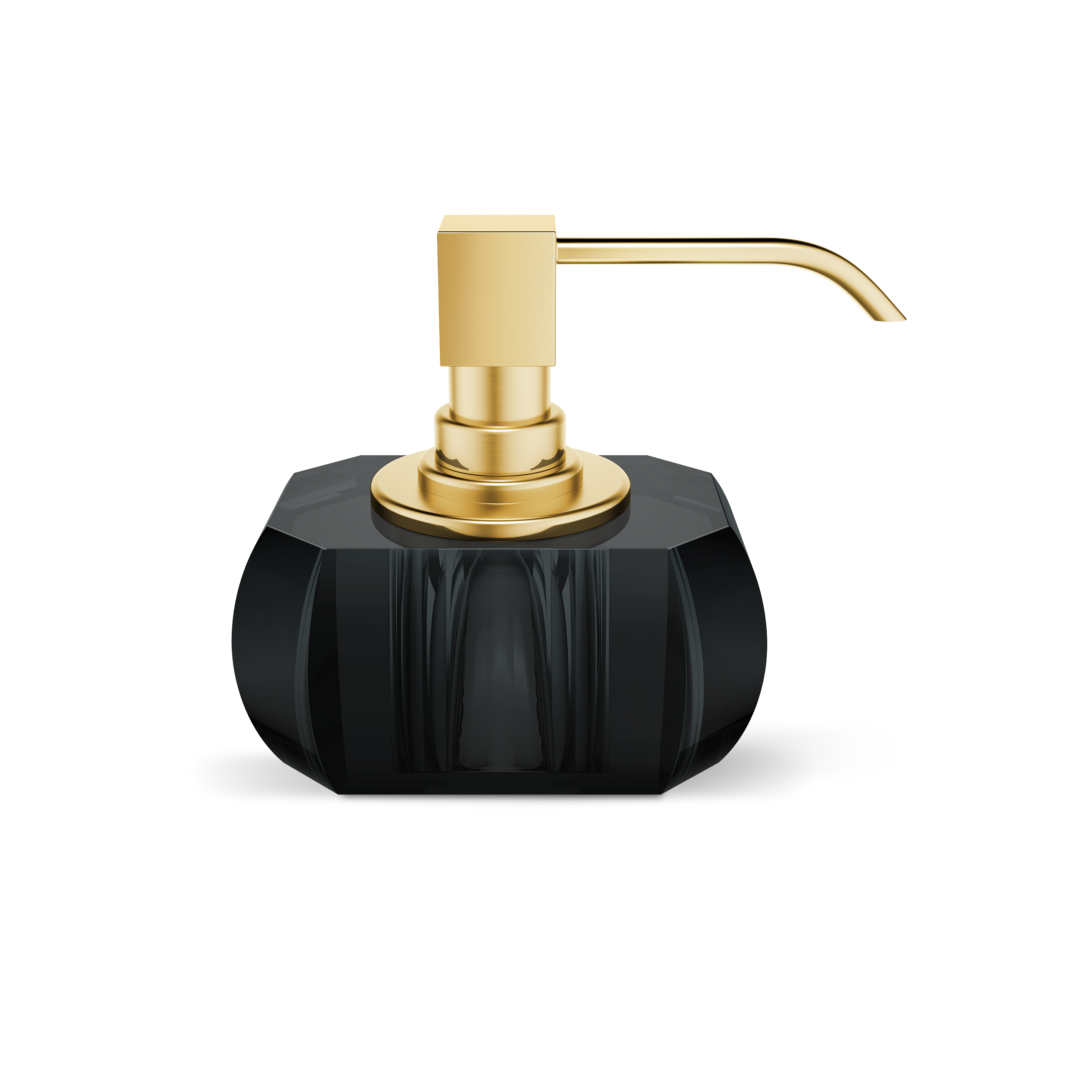 Decor Walther KRISTALL Seifenspender – Anthrazit / Gold Matt 24 Karat – Art. 0933494