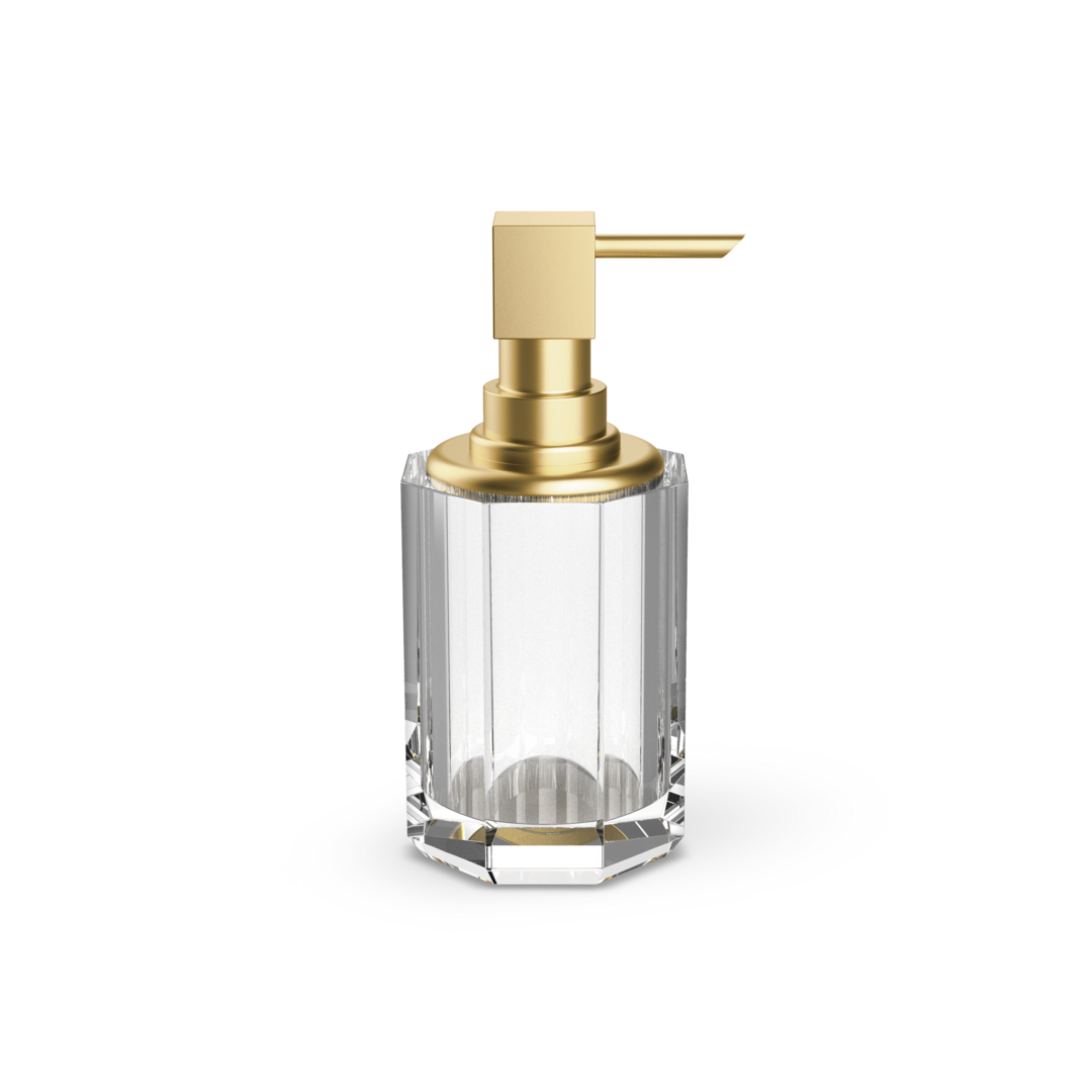 Decor Walther KR SSP 2 KRISTALL Seifenspender – Kristallklar / Gold matt 24 Karat – Art. 0943656