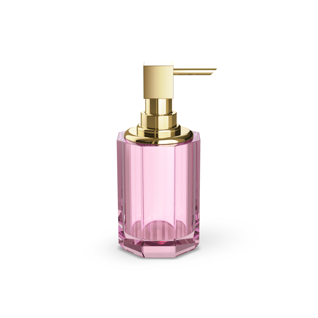 Decor Walther KR SSP 2 KRISTALL Seifenspender – Pink / Gold matt 24 Karat – Art. 0943661