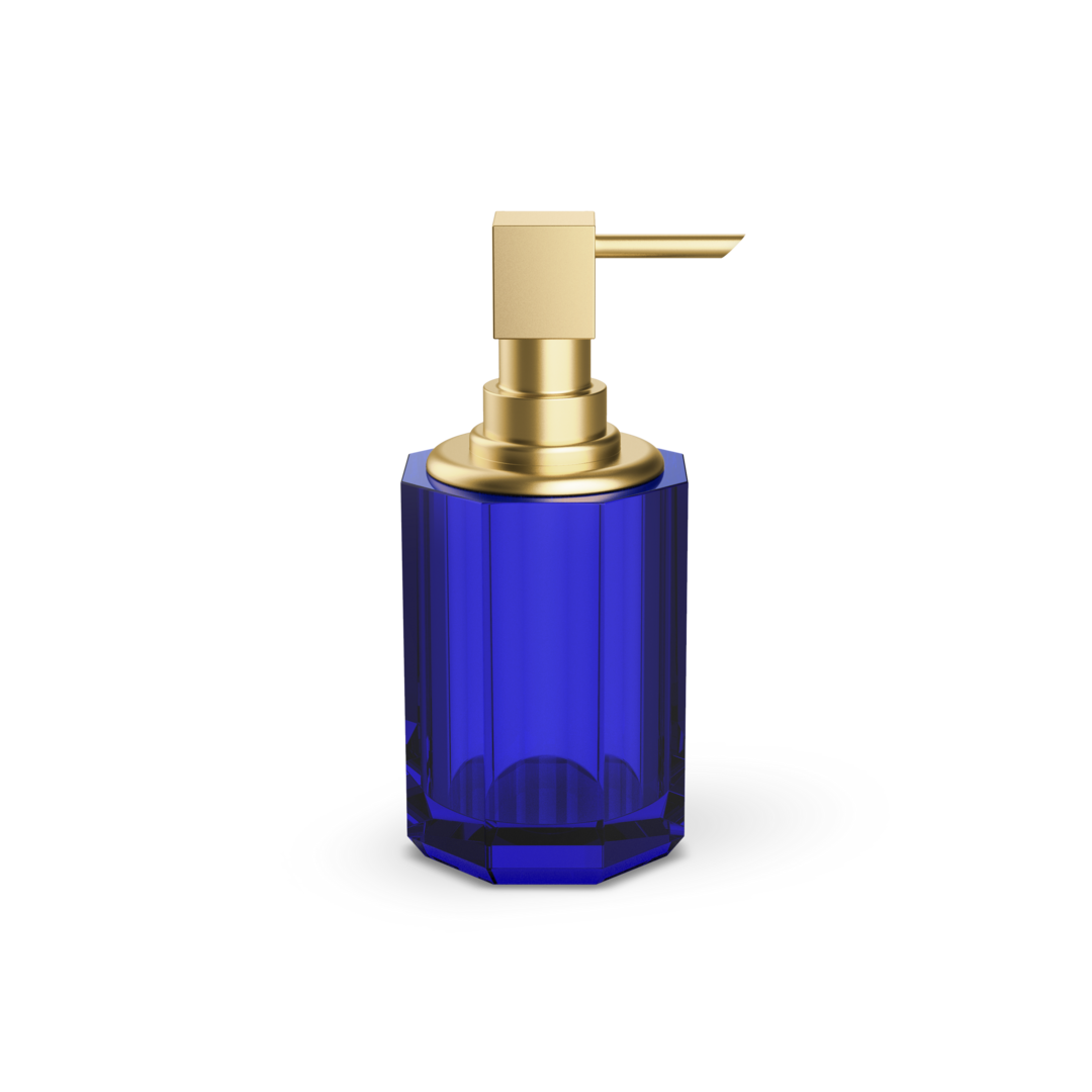 Decor Walther KR SSP 2 KRISTALL Seifenspender – Capri Blau / Gold matt 24 Karat – Art. 0943695