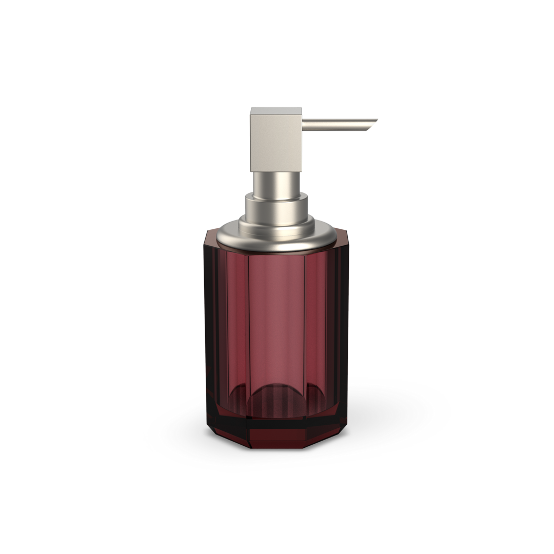 Decor Walther KR SSP 2 KRISTALL Seifenspender – Rich Burgundy / Nickel satiniert – Art. 0943797