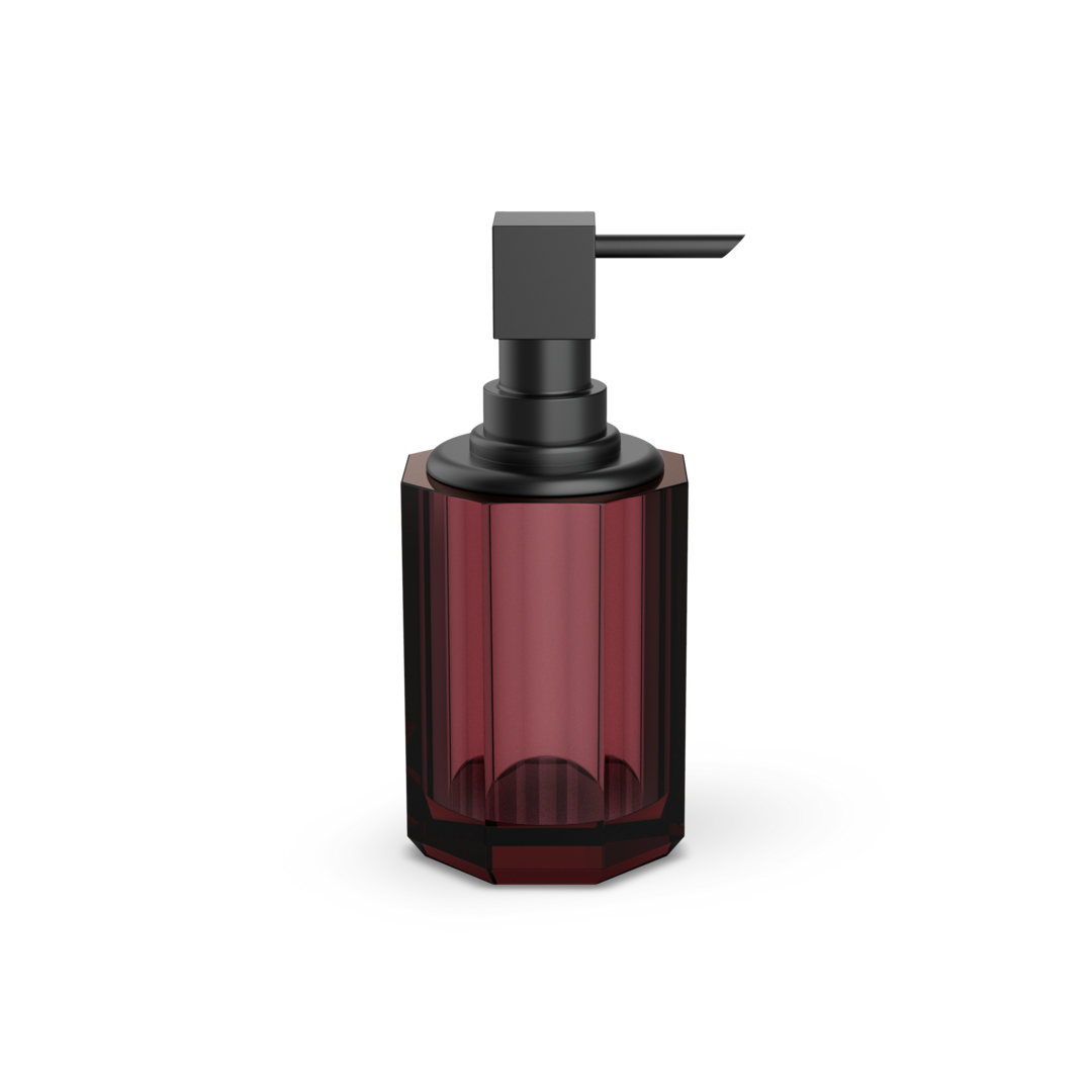 Decor Walther KR SSP 2 KRISTALL Seifenspender – Rich Burgundy / Schwarz matt – Art. 0943897