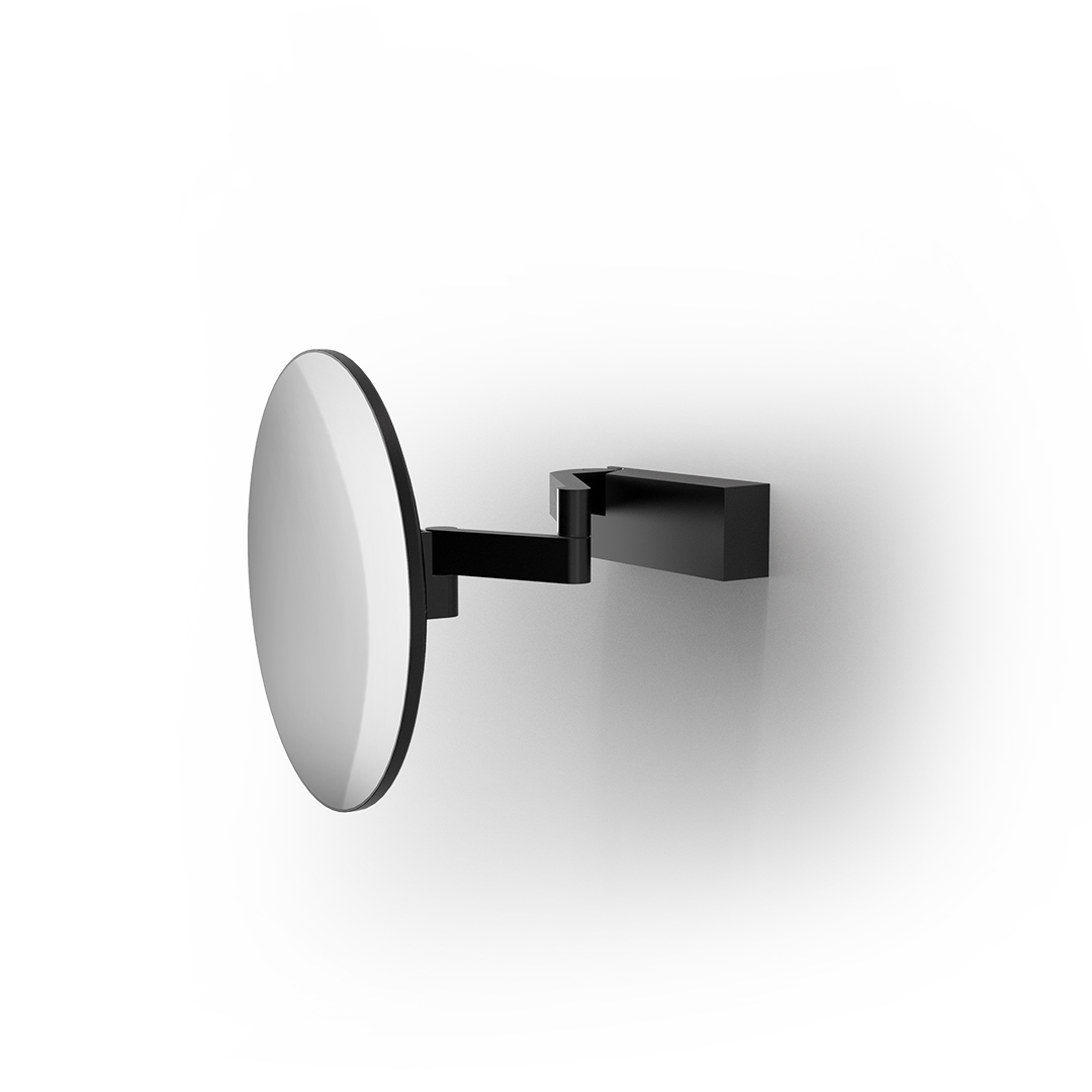 Decor Walther VISION R UNLIT 5X Wandkosmetikspiegel – Schwarz matt - 5-fache Vergrößerung – Art. 0126560