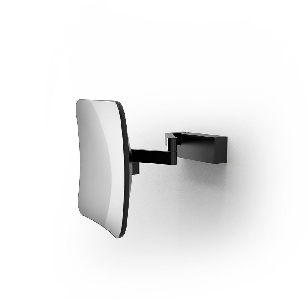Decor Walther VISION S UNLIT 5X Wandkosmetikspiegel – Schwarz matt - 5-fache Vergrößerung – Art. 0126660