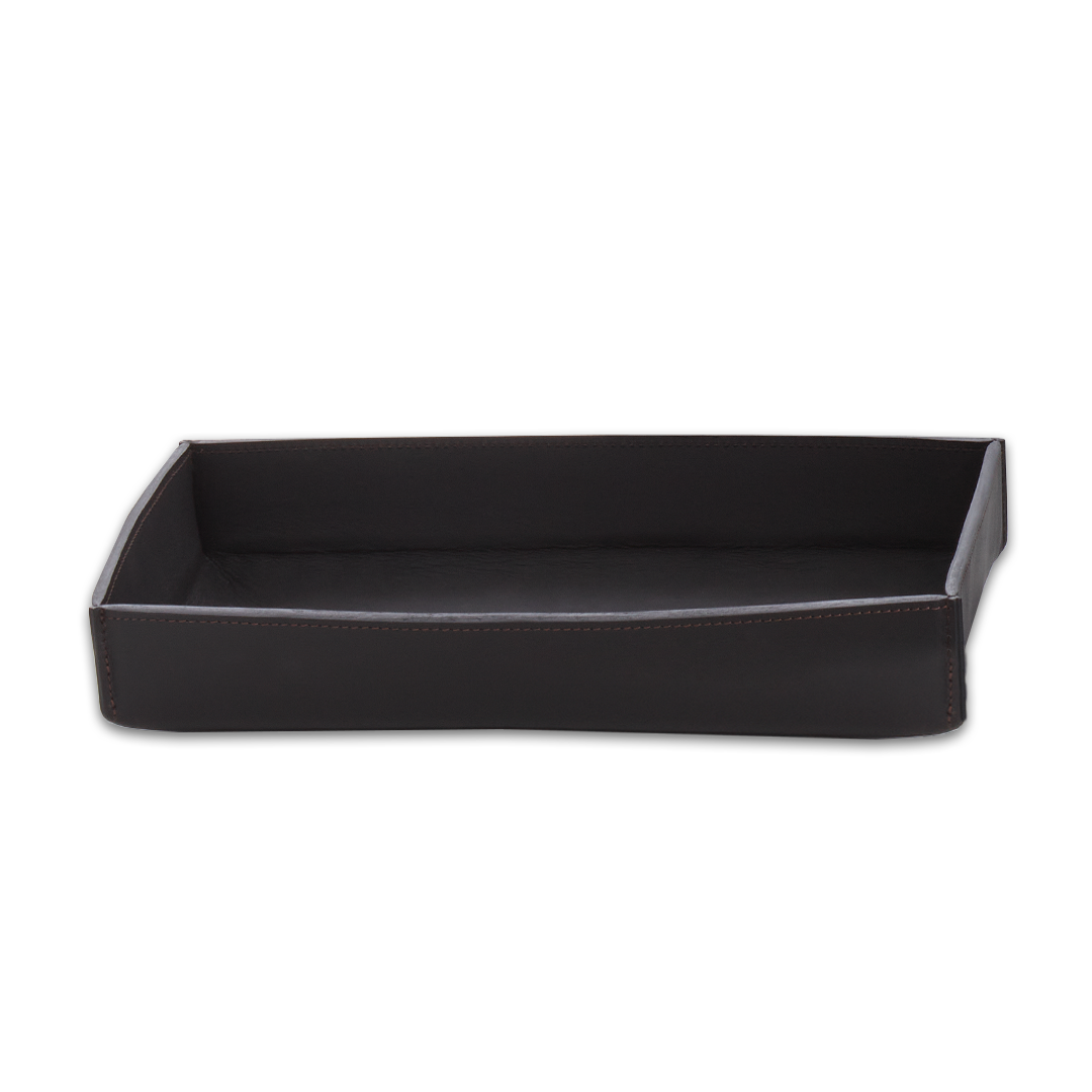 Decor Walther NAPPA TAB L Tablett – Nappa Echtleder schwarzbraun – Art. 0938490