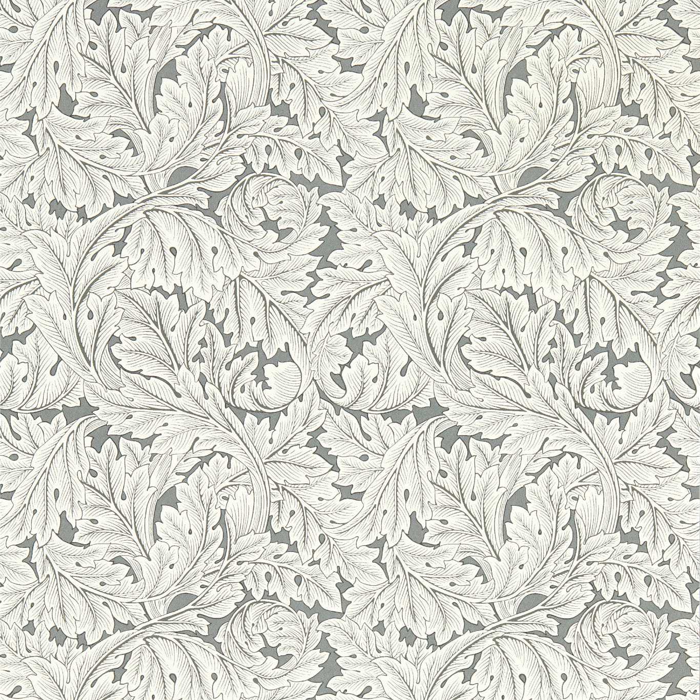 Clarke & Clarke - Tapete Acanthus-Tapeten-Clarke & Clarke-SLATE W0175/02-TOJU Interior