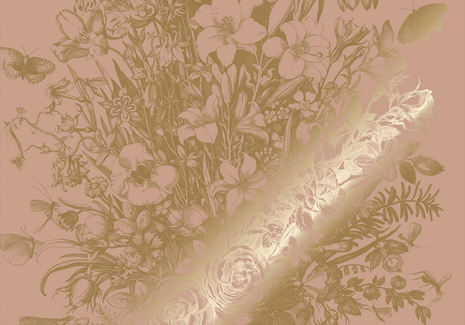 KEK Amsterdam - Gold Tapete Engraved Flowers-Tapeten-KEK Amsterdam-TOJU Interior