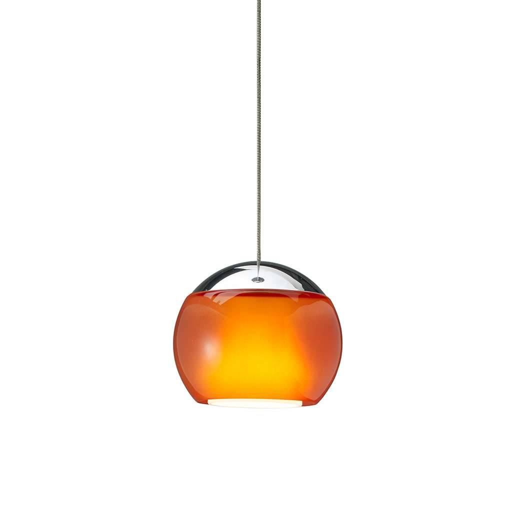 Oligo - Pendelleuchte Balino LED-Pendelleuchte-Oligo-Farbe Baldachin Chrom | Farbe Schirm Orange-1-flammig-42-880-14-05/29-TOJU Interior