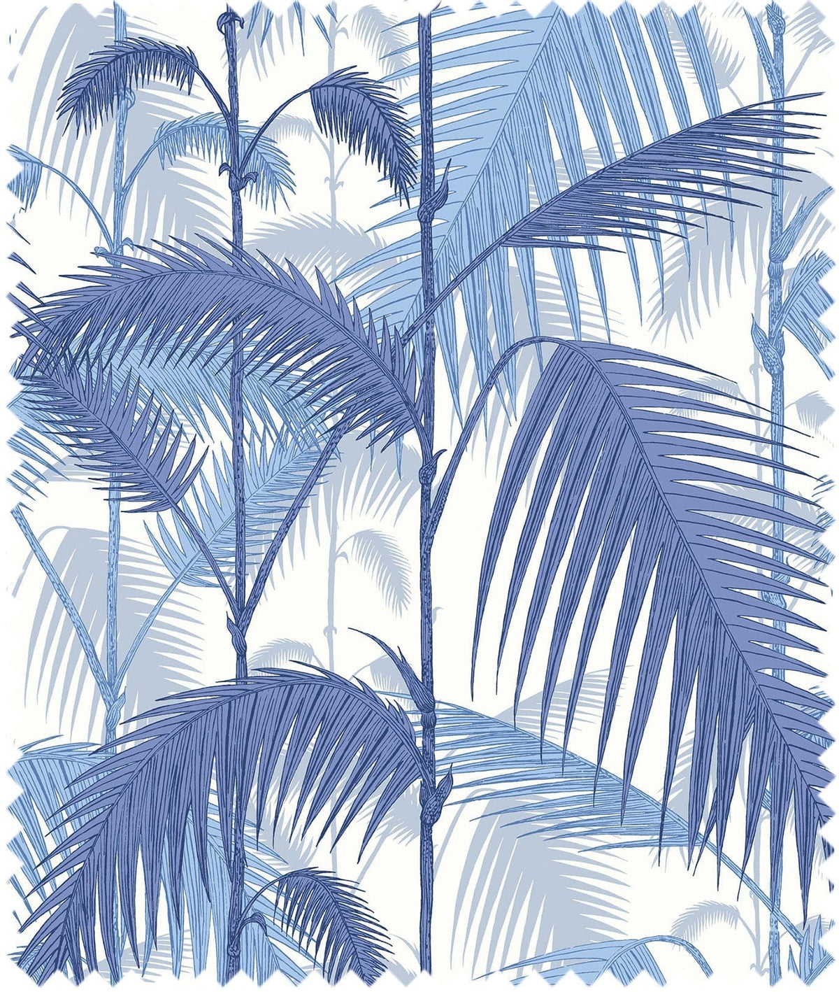 Cole & Son – Stoff Palm Jungle Linen Union – F111/2006LU – Hyacinth on White