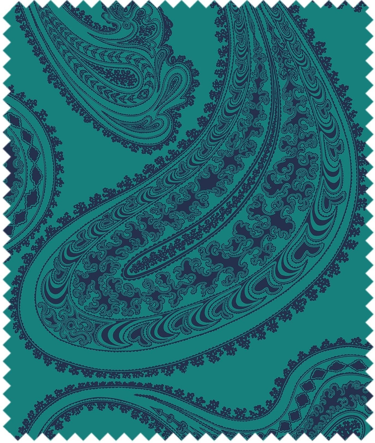 Cole & Son – Stoff Rajapur Velvet – F111/10036 – Ink on Petrol