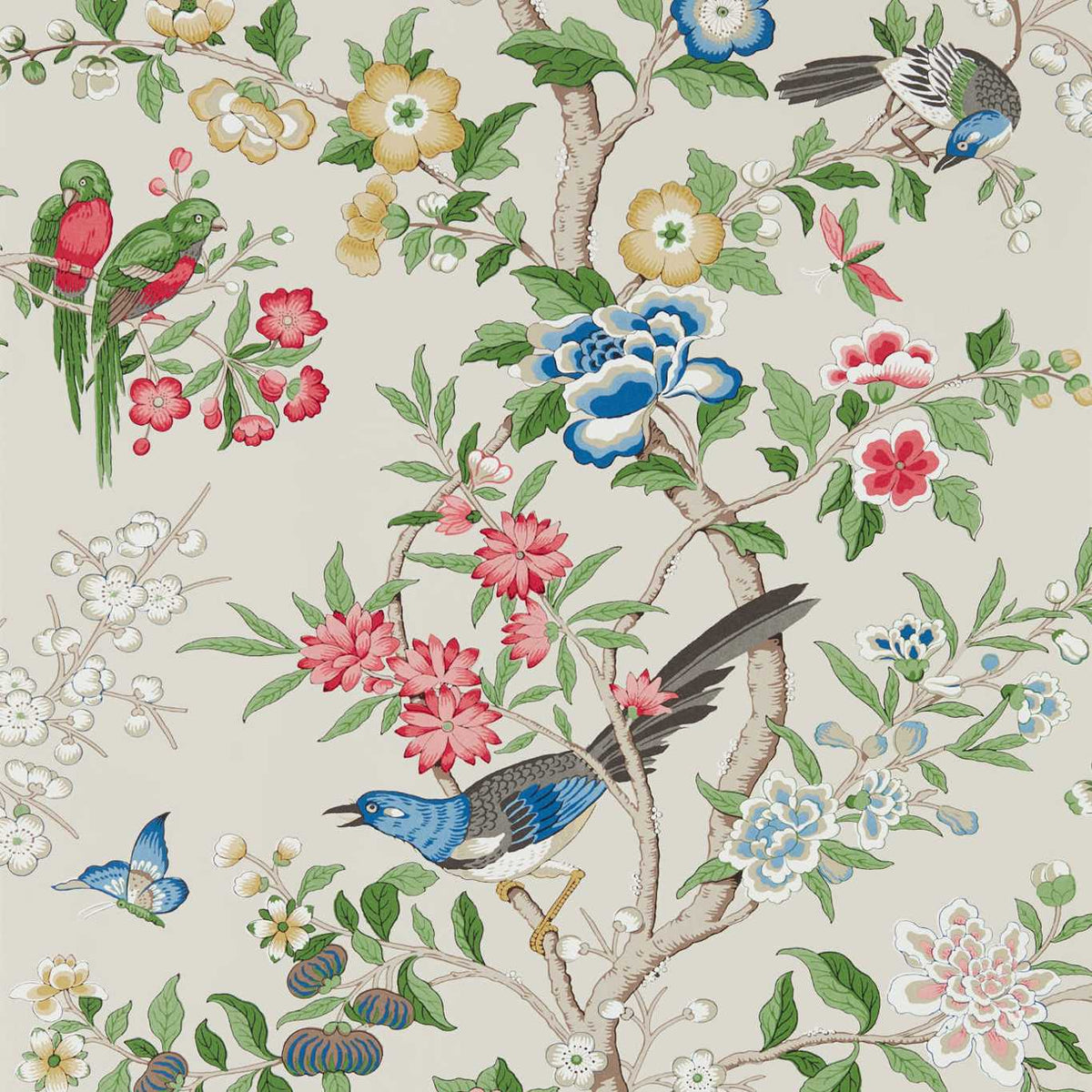 Sanderson - Tapete Chinoiserie Hall-Tapeten-Sanderson-LINEN/ CHINTZ 217113-217113-Toju Interior
