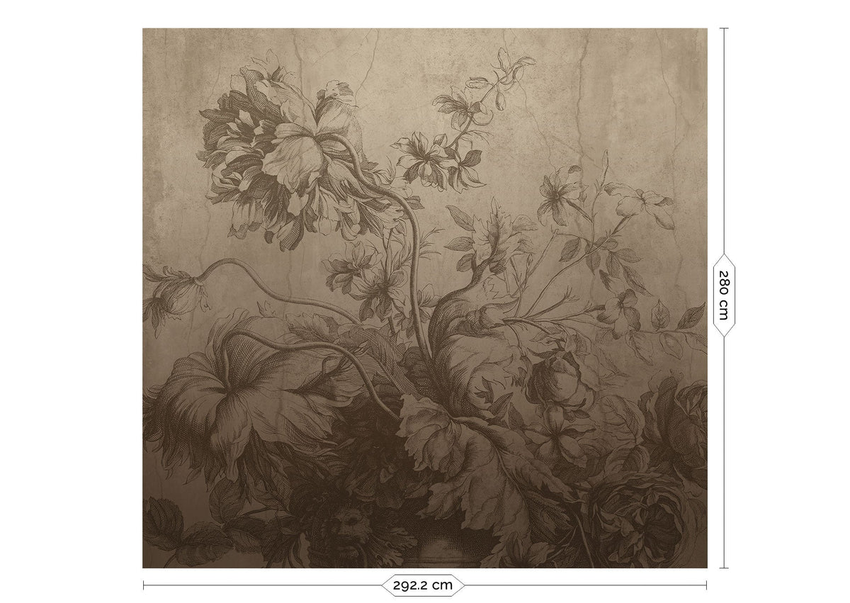 KEK Amsterdam Gradient Flowers Beige 292,2 × 280 cm – FU-028
