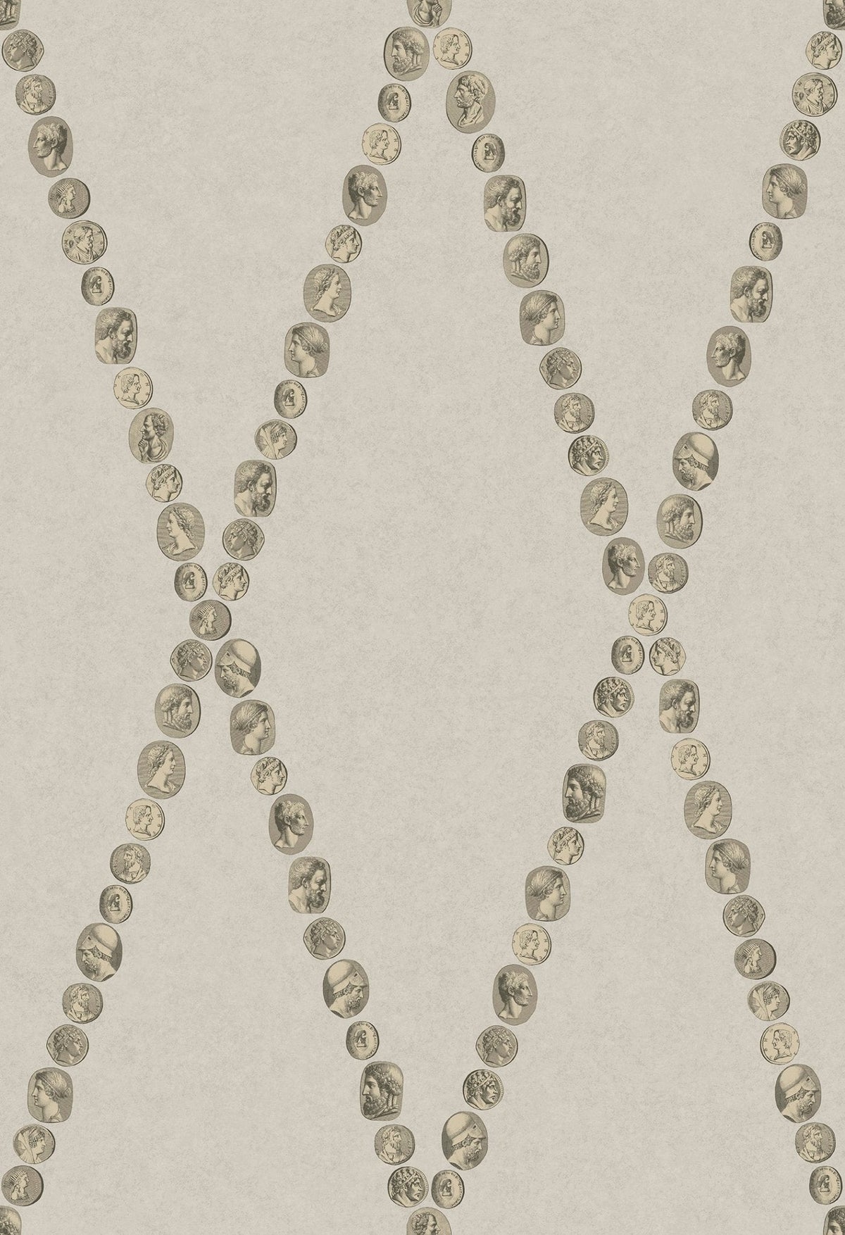 Cole & Son Fornasetti Cammei Soft Gold on Stone – Tapetenmuster